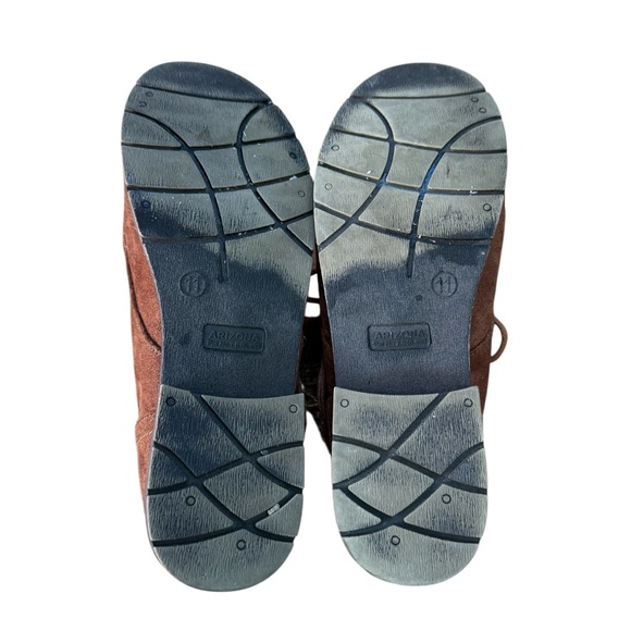 Arizona Yetta Brown Faux Suede Foldover Ankle Lace Boots Womens Size 11 - Picture 6 of 6